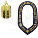 Masonic Regalia Blue Lodge Chaplain Golden Plated Premium Quality Chain Collar Jewel Deal