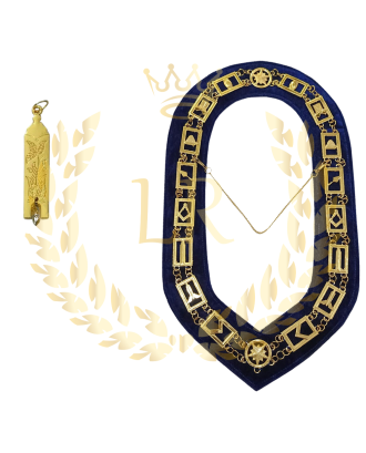 Masonic Regalia Blue Lodge Junior Warden Golden Plated Premium Quality Chain Collar Jewel Deal