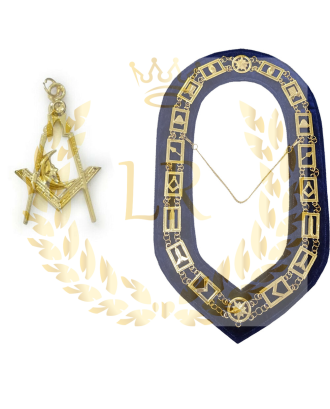 Masonic Regalia Blue Lodge Junior Deacon Golden Plated Premium Quality Chain Collar Jewel Deal