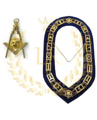 Masonic Regalia Blue Lodge Senior Deacon Golden Plated Premium Quality Chain Collar Jewel Deal