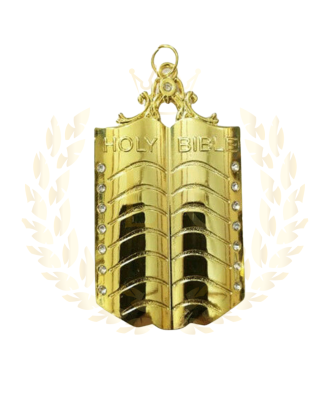 MASONIC REGALIA BLUE LODGE CHAPLAIN OFFICER JEWEL – GOLD-PLATED BRASS, STANDARD SIZE, CEREMONIAL STYLE