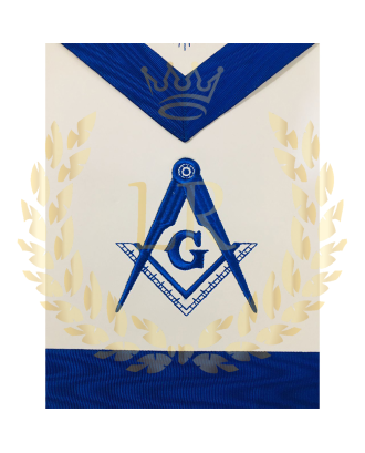 Masonic Regalia Blue Lodge Master Mason Regular Embroidered Apron, Collar, Gloves, with Soft Carry Case Premium Quality