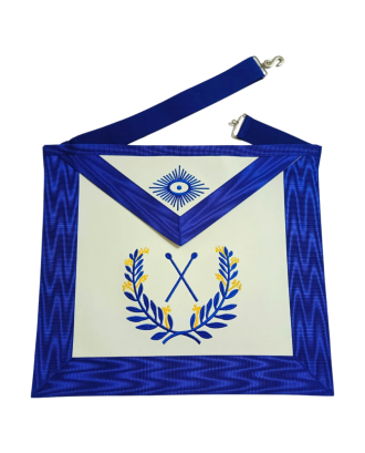 Master of Ceremonies Blue Lodge Officer Apron Premium Masonic Regalia