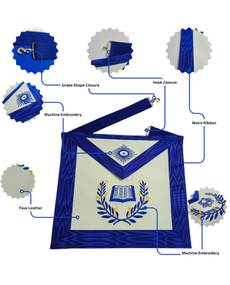 Chaplain Blue Lodge Officer Apron Premium Masonic Regalia