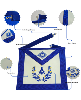 Junior Deacon Blue Lodge Officer Apron Premium Masonic Regalia