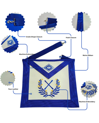Marshal Blue Lodge Officer Apron Premium Masonic Regalia