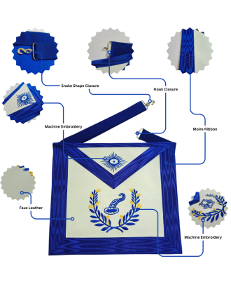 Junior Steward Blue Lodge Officer Apron Premium Masonic Regalia
