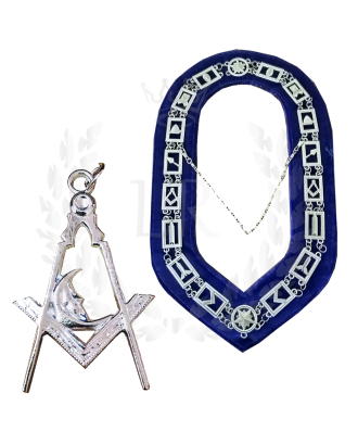 Masonic Regalia Blue Lodge Junior Deacon Silver Plated Premium Quality Chain Collar Jewel Deal